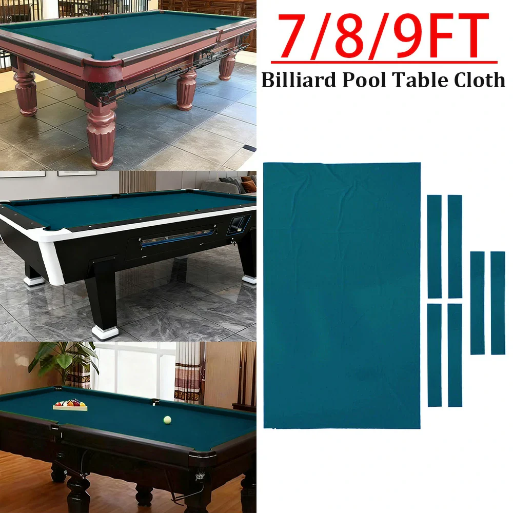 ARIX 7/8/9FT Billiard Table Cloth - High-Density Wool Blend, Anti-Pilling Durable Fabric for Smooth & Accurate Play - Teal Blue