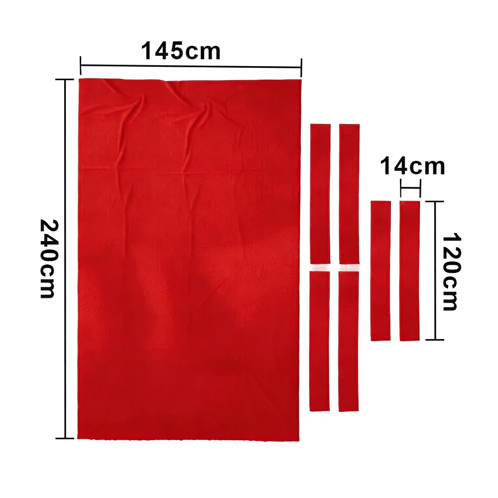 ARIX 7/8/9FT Billiard Table Cloth - High-Density Wool Blend, Anti-Pilling Durable Fabric for Smooth & Accurate Play - Tomato Red - Image 6