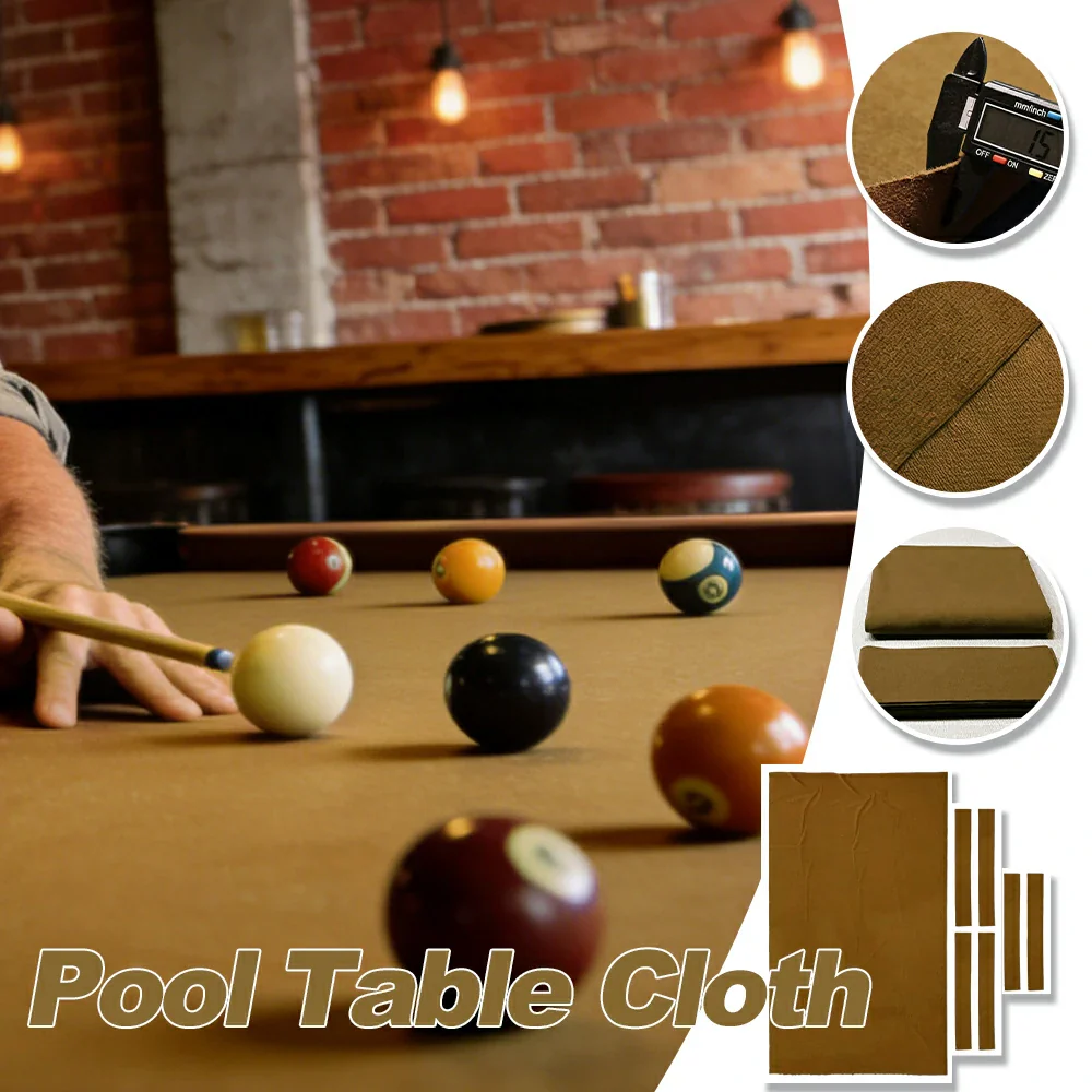 ARIX 7/8/9FT Billiard Table Cloth - High-Density Wool Blend, Anti-Pilling Durable Fabric for Smooth & Accurate Play - Walnut Brown - Image 3