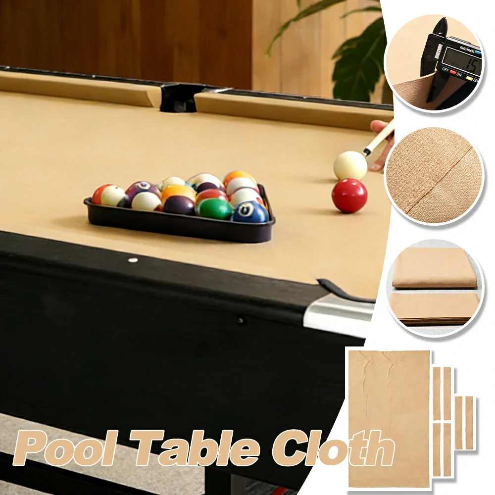 ARIX 7/8/9FT Billiard Table Cloth - High-Density Wool Blend, Anti-Pilling Durable Fabric for Smooth & Accurate Play - Warm Beige - Image 3