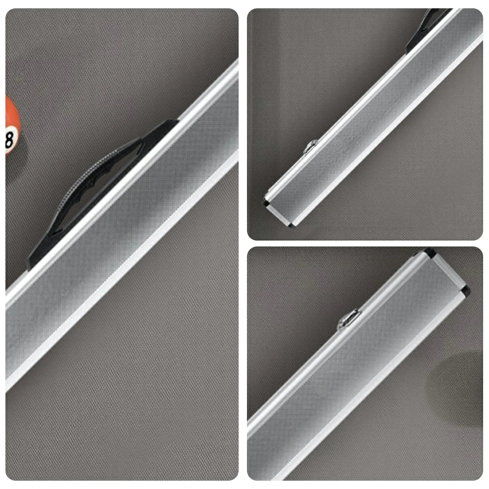 ARIX Cue Case 90cm for 2-Piece Cue & Extension, Aluminium Hard Shell with Foam Interior, Secure Metal Clasps - Silver - Image 3
