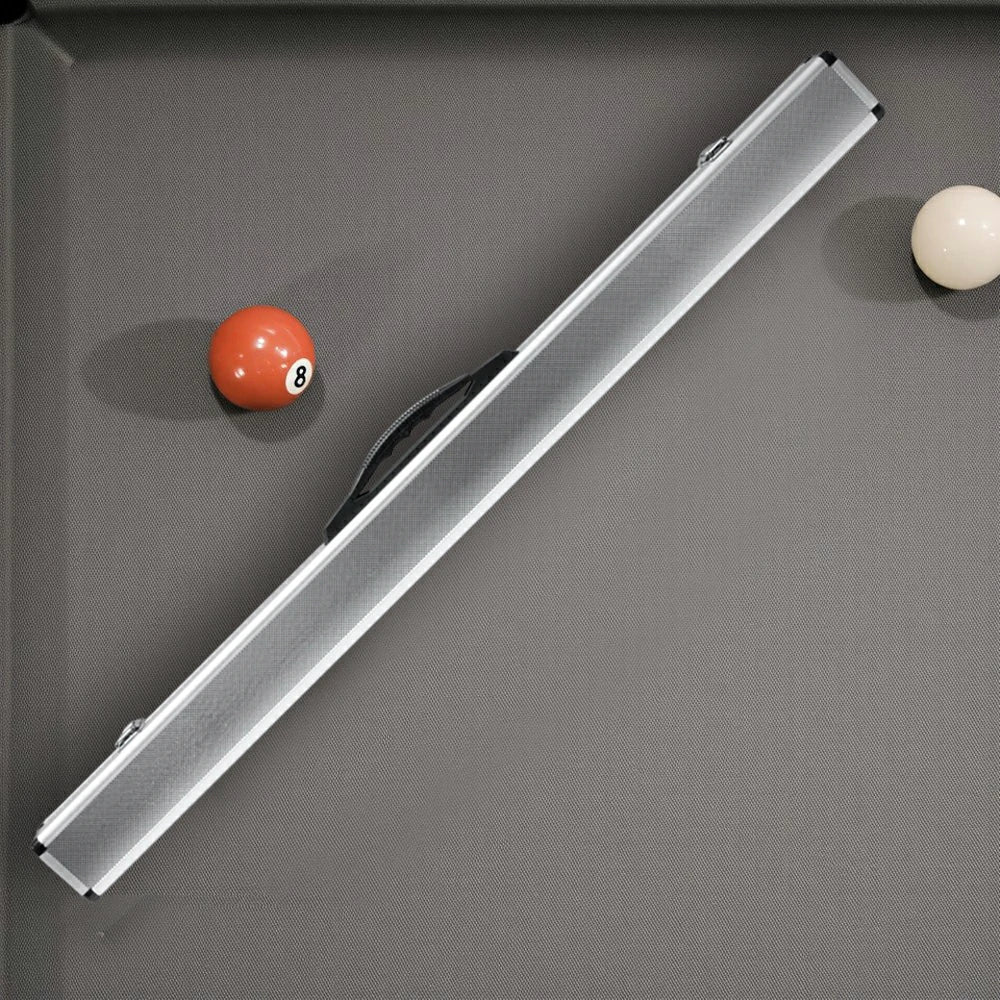 ARIX Cue Case 90cm for 2-Piece Cue & Extension, Aluminium Hard Shell with Foam Interior, Secure Metal Clasps - Silver - Image 4