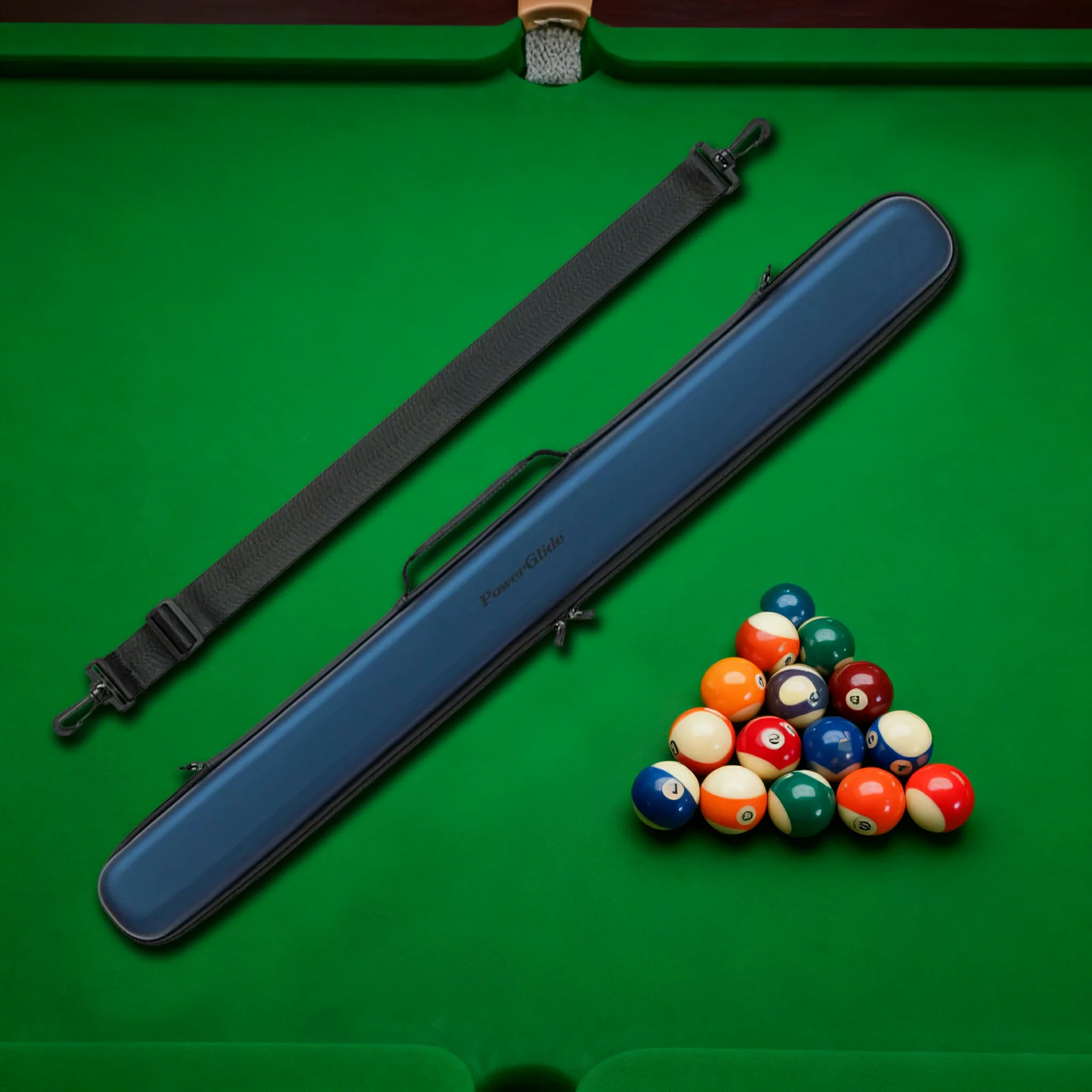 ARIX Dual Cue Case Set, Hard Protective Design with Soft Interior Padding & Full-Length Zippers – 2-Piece Cue Cases - Blue - Image 2