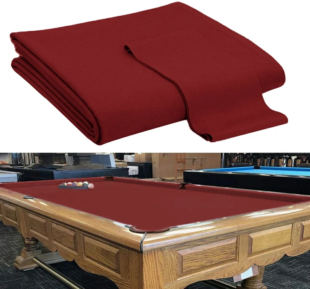 Hainsworth Smart Precut Cloth - 7/8/9/12FT Professional Speed & Control, 460gsm Directional Nap for Snooker & Pool Tables - Maroon - Image 4
