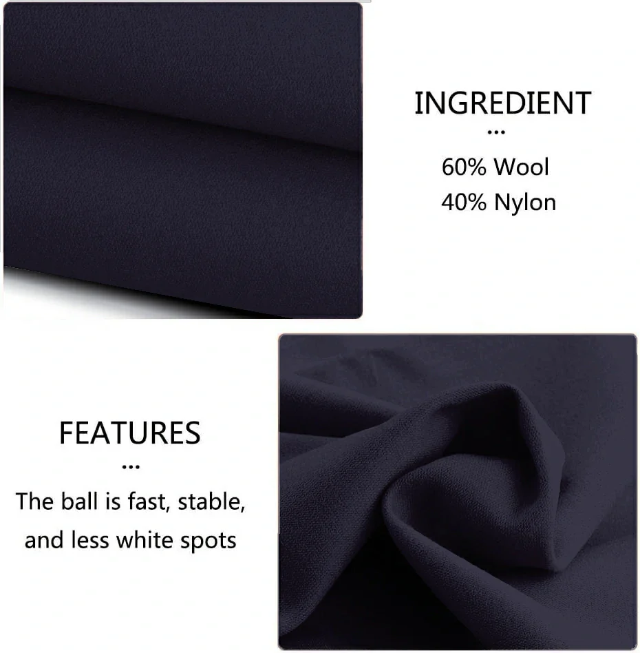 Hainsworth Smart Precut Cloth - 7/8/9FT Professional Speed & Control, 460gsm Directional Nap for Snooker & Pool Tables - Royal Navy - Image 2