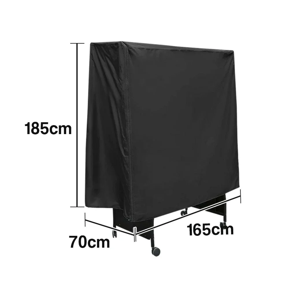 ARIX Table Tennis Table Cover - Waterproof Oxford Fabric, UV-Resistant, Dustproof and Anti-Aging Suitable for Indoor and Outdoor Foldable Tables - Black - Image 5
