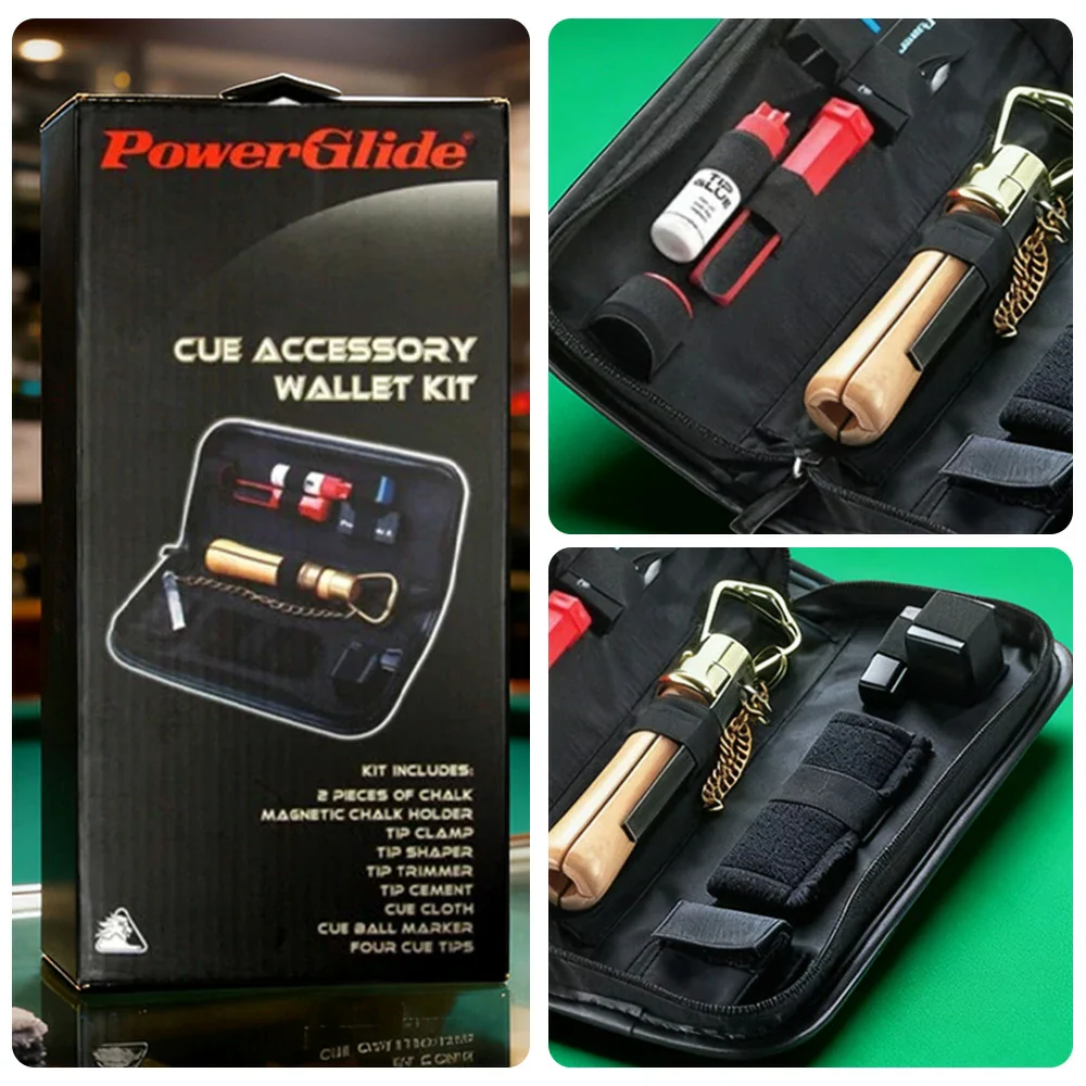 ARIX Deluxe Cue Accessory Wallet, Complete Billiard Tip & Care Toolkit - Image 3