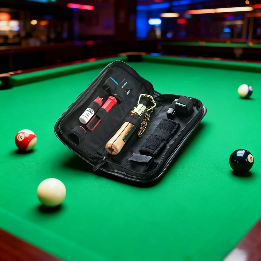 ARIX Deluxe Cue Accessory Wallet, Complete Billiard Tip & Care Toolkit - Image 4