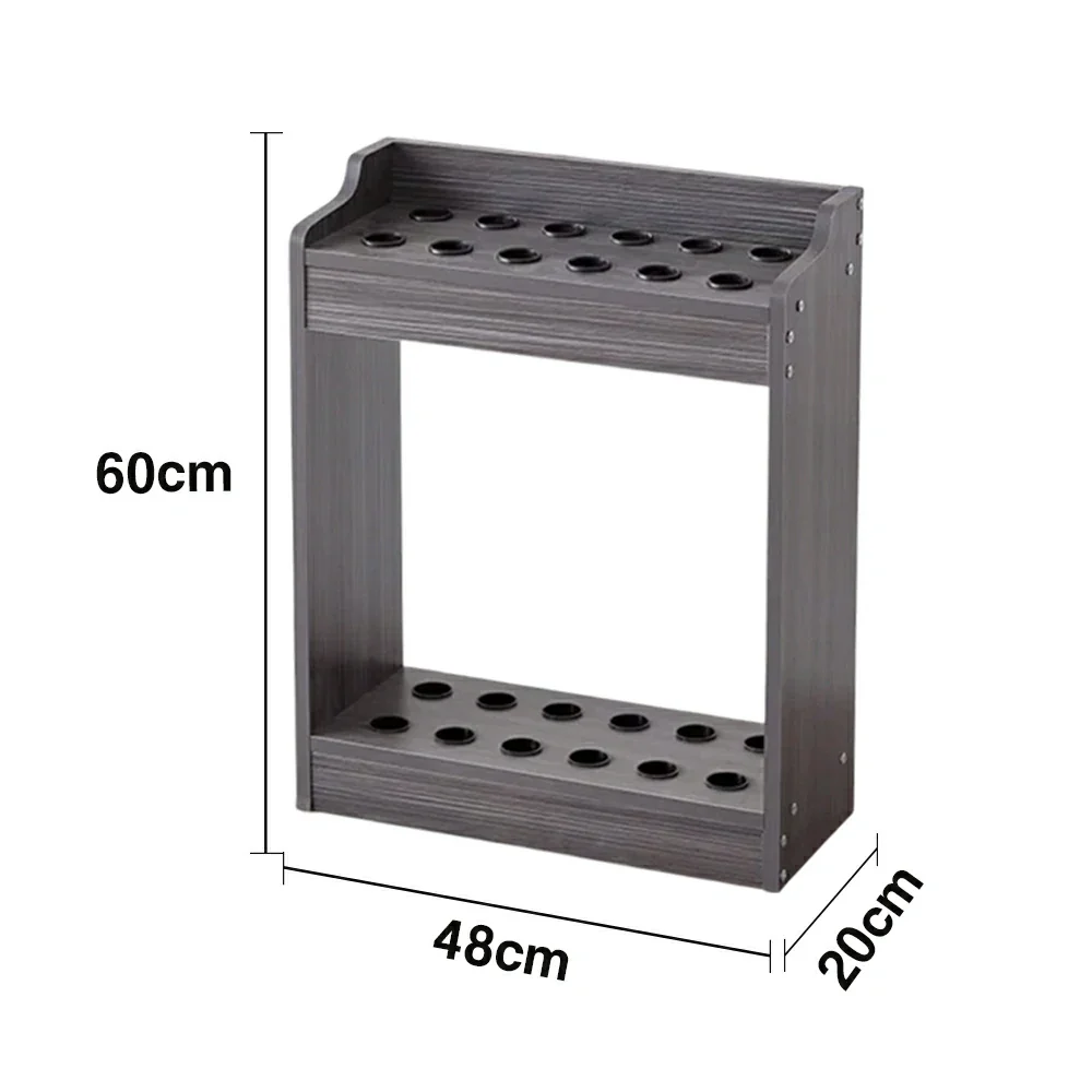 ARIX 12-Hole Cue Rack Space-Saving Stable Design Engineered Wood Build Wall-Optimised Storage with Rounded Edge Protection - Image 5