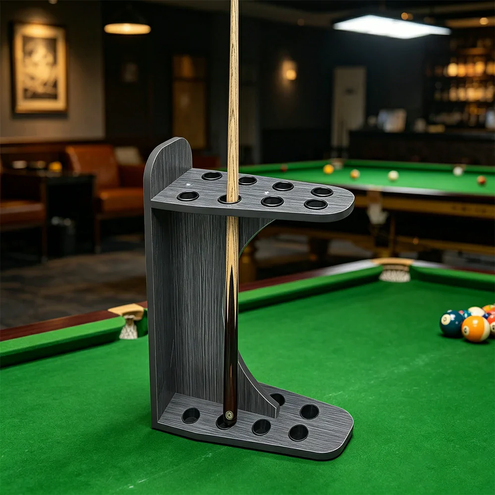 ARIX 8-Hole Cue Rack Space-Saving Stable Design Crescent Shape Wall-Optimised Storage with Rounded Edge Protection - Image 2