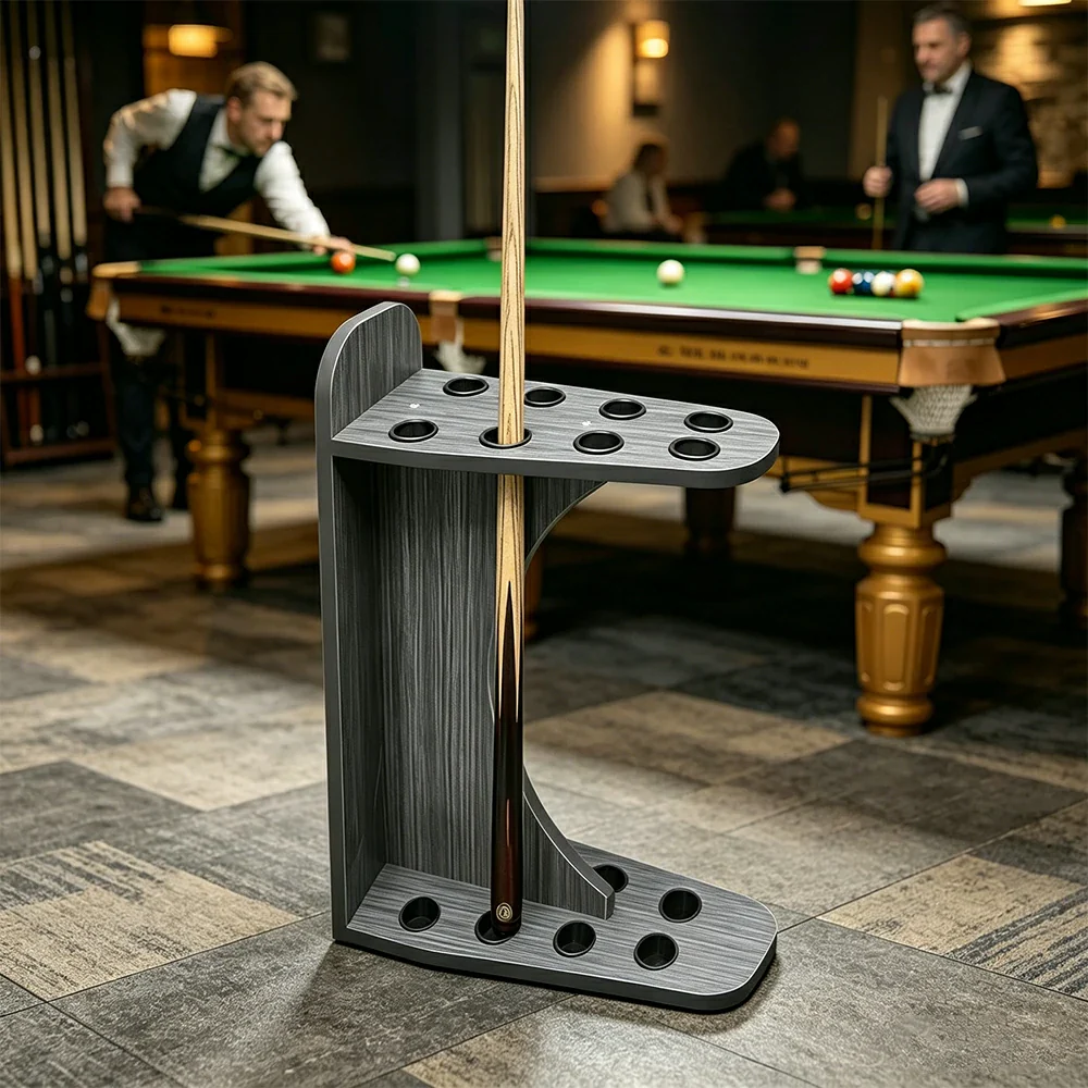 ARIX 8-Hole Cue Rack Space-Saving Stable Design Crescent Shape Wall-Optimised Storage with Rounded Edge Protection - Image 5