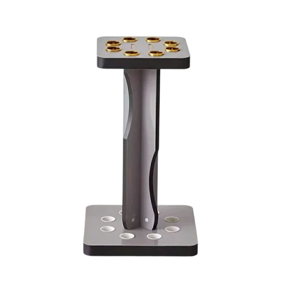 ARIX 8-Hole Cue Rack Space-Saving Stable Build Compact Stand Design Wall-Optimised Storage with Smooth Protective Edges - Grey