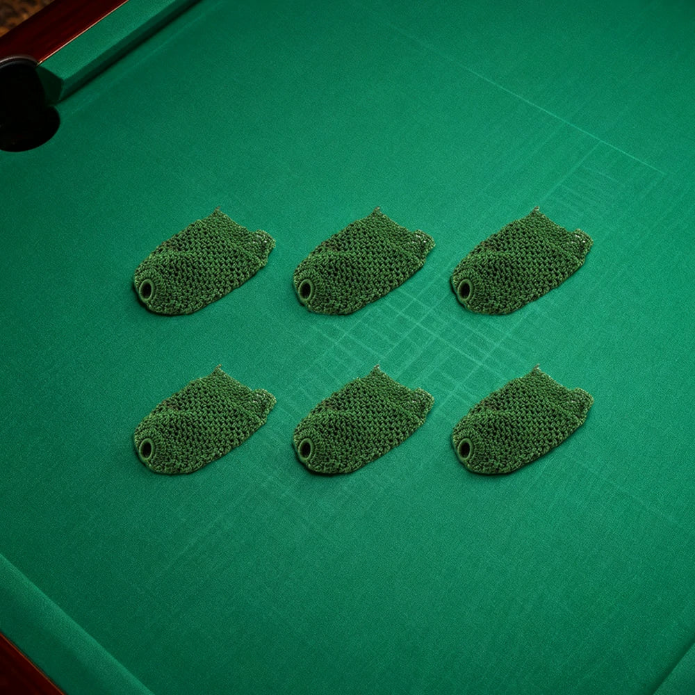 ARIX Deluxe Billiard Pocket Nets, Thick Cotton–Nylon Replacement Set 6-Pack - Green - Image 2