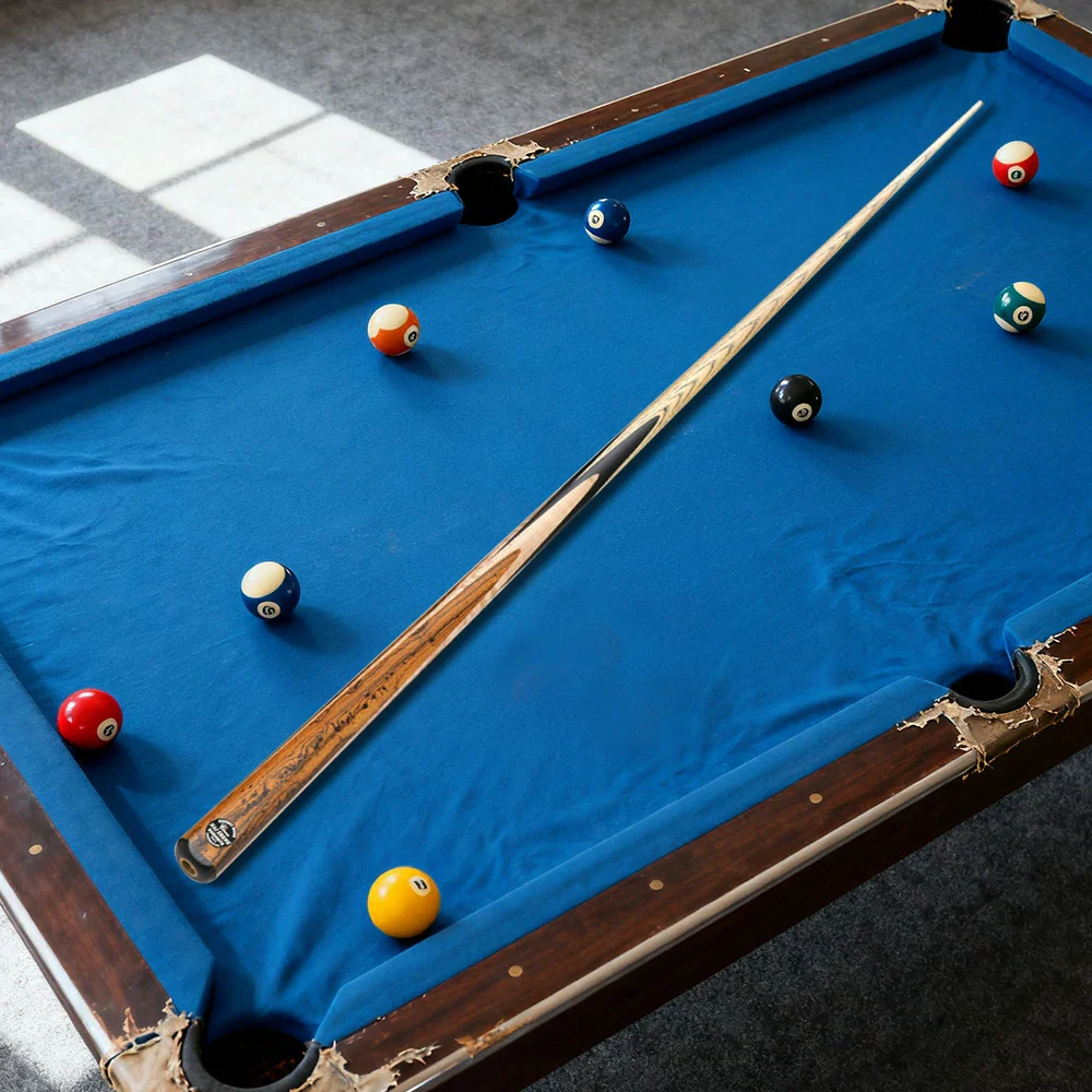 ARIX Billiard Cue 1/2 Split, Ash Shaft, 10.3mm Leather Tip, Ebony & Tiger Maple 4-Splice Butt - 145cm - Image 2