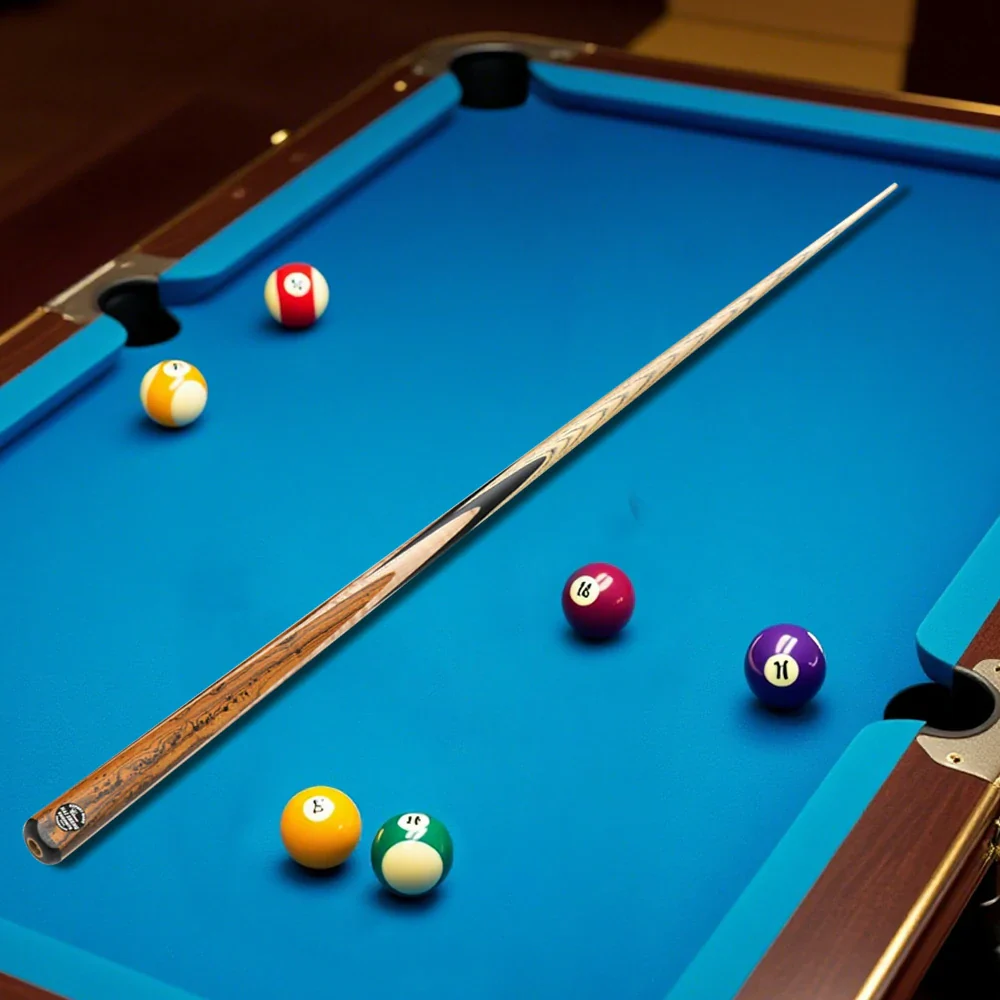 ARIX Billiard Cue 1/2 Split, Ash Shaft, 10.3mm Leather Tip, Ebony & Tiger Maple 4-Splice Butt - 145cm - Image 4
