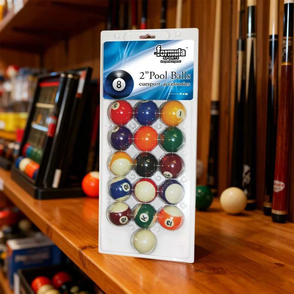 ARIX Standard 2" Pool Balls Set, High-Quality Resin Billiard Balls in Blister Pack - 15 Numbered Balls + Cue Ball - Image 2