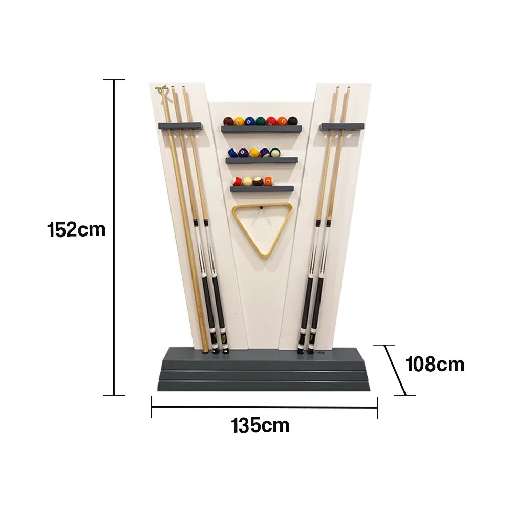 ARIX 6-Hole Billiard Cue Rack Stable Multi-Slot Wood Design with Tournament Crystal Balls Set and Handcrafted Cues - Image 5