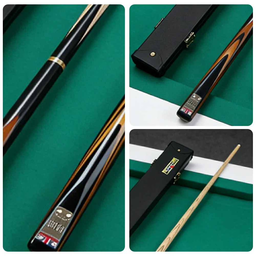 RILEY 3/4 Split Pool Cue - Stable Control & Clear Feedback, Ash Wood Shaft & Brass Joint, Ebony Inlay Design - Image 3