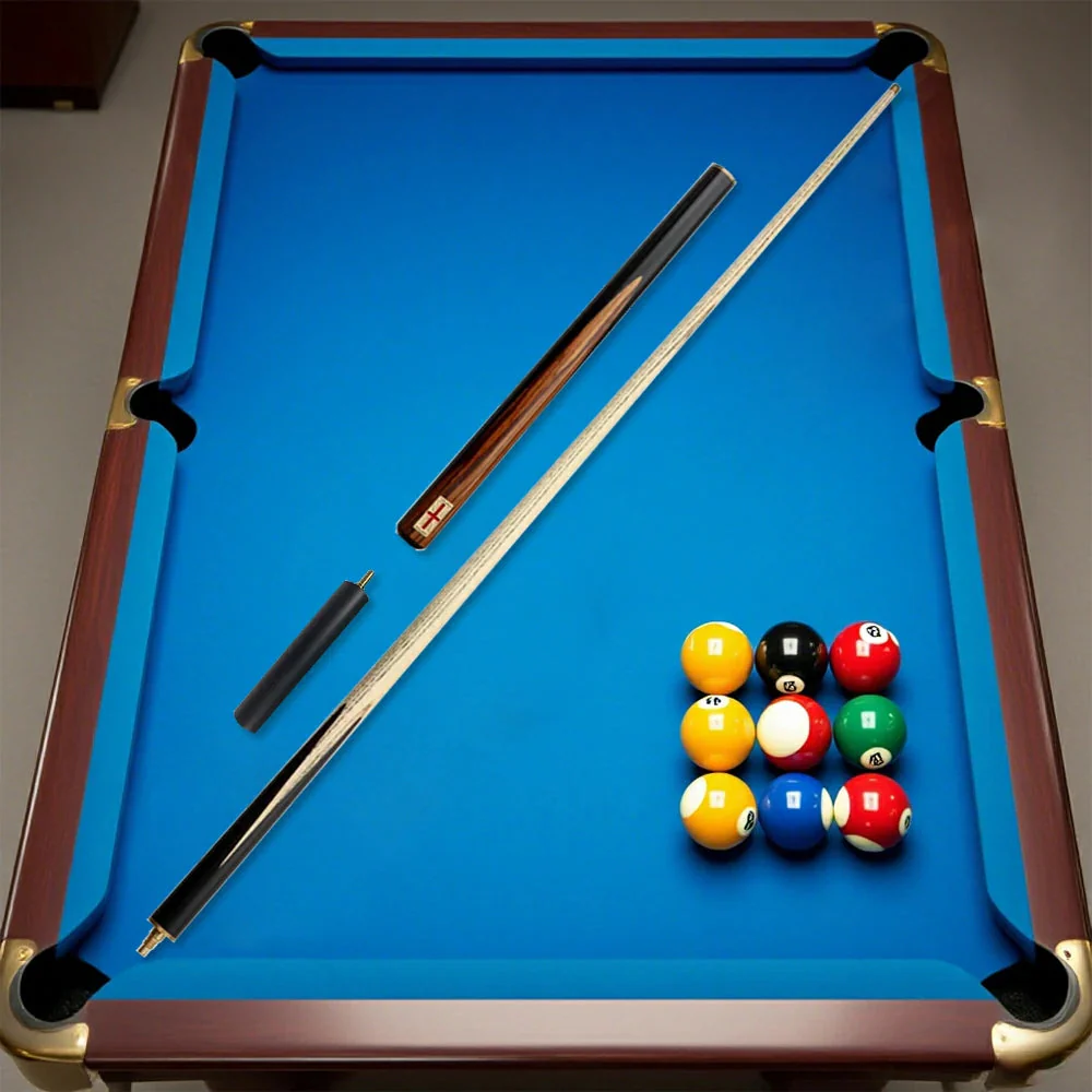 RILEY Billiard Cue Stick 3/4 Split, Ash Shaft, 9.5mm Tip, Smooth Stroke with 6" Extension - 145cm - Image 2