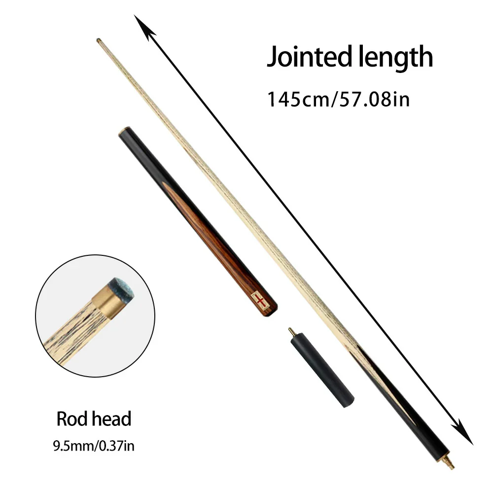 RILEY Billiard Cue Stick 3/4 Split, Ash Shaft, 9.5mm Tip, Smooth Stroke with 6" Extension - 145cm - Image 5