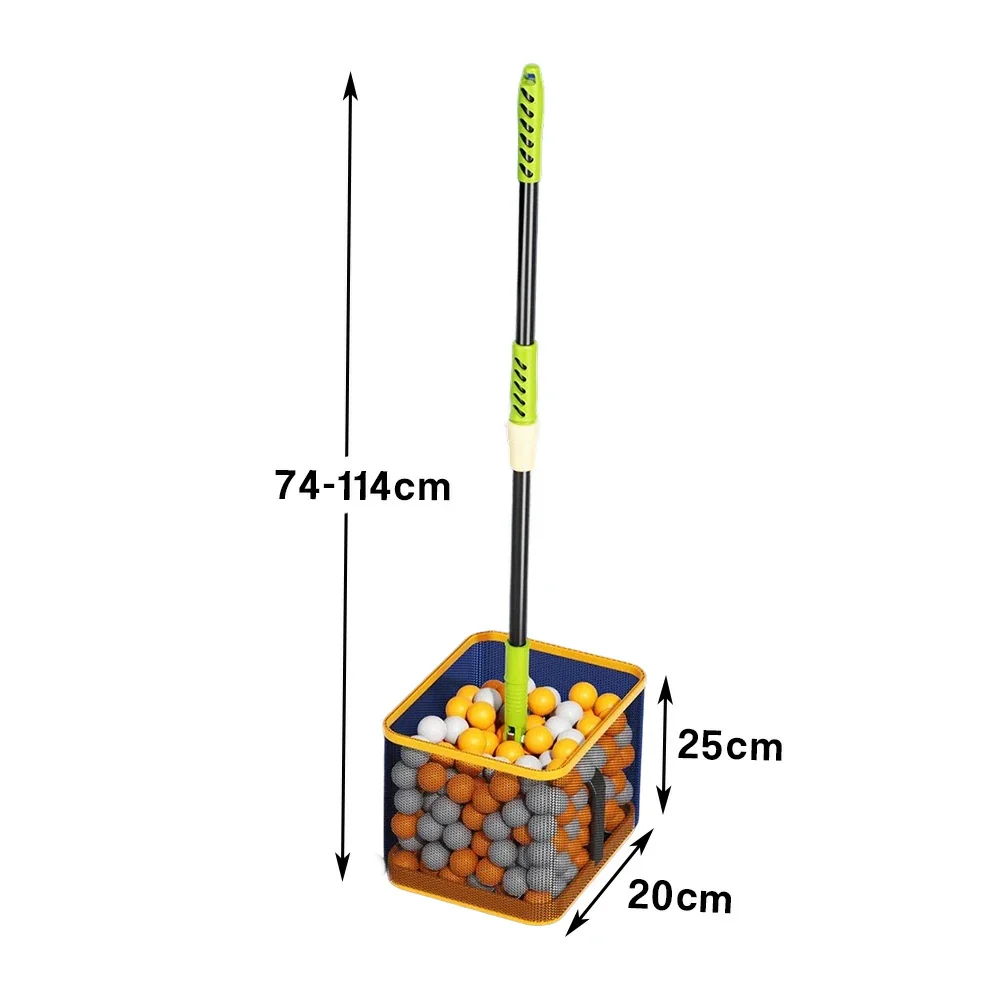 ARIX Ball Collector Adjustable Height 180-Degree Design with Durable Net and Premium Spring - Strong, Smooth, and Easy Pickup - Yellow - Image 5