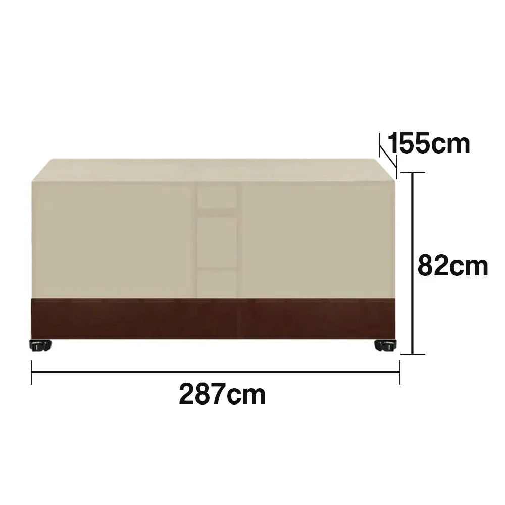 ARIX Table Tennis Table Cover - Waterproof Oxford Fabric with Drawstring, UV-Resistant and Dustproof, Suitable for Indoor and Outdoor Use - Beige & Coffee - Image 5