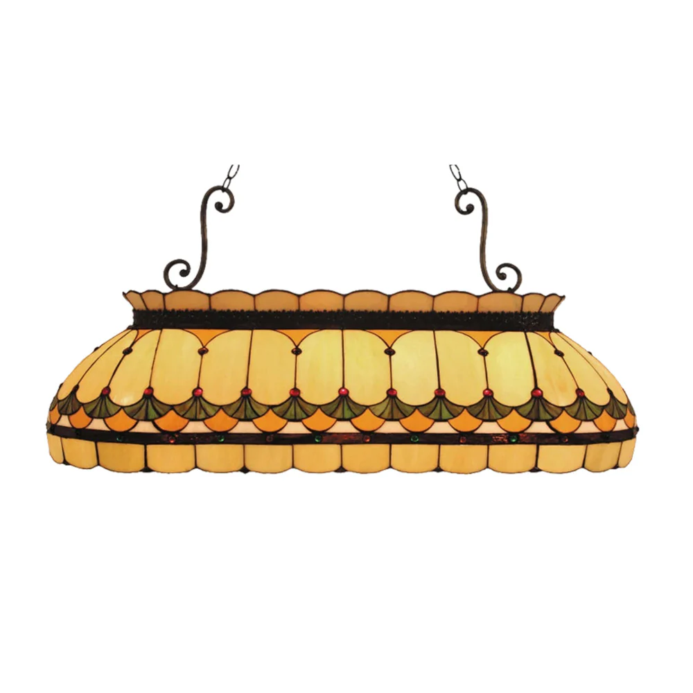 ARIX Minimalist Billiard Pendant Light - Simple Glass Shade, Handmade Craft, Durable Iron Fittings, E27 Socket, Modern Pool Table Lighting - Yellow