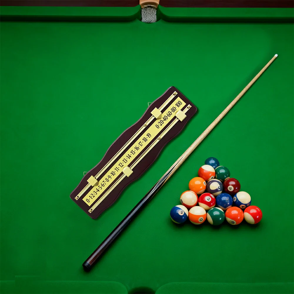 ARIX Snooker Scoreboard, Solid Mahogany Wood with Brass Sliding Scorers - Wall-Mounted 2-Player Manual Scoreboard - Mahogany & Brass - Image 4