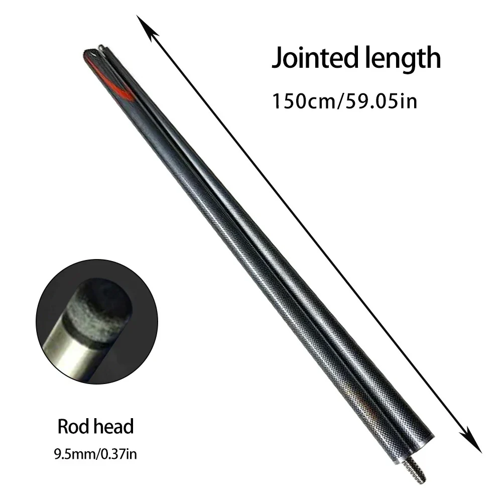 ARIX Carbon Fiber Cue Stick 9.5MM Tip 145CM 1/2 Split Screw Connection Precision Performance, Durable & Rust-Free - Silver - Image 5
