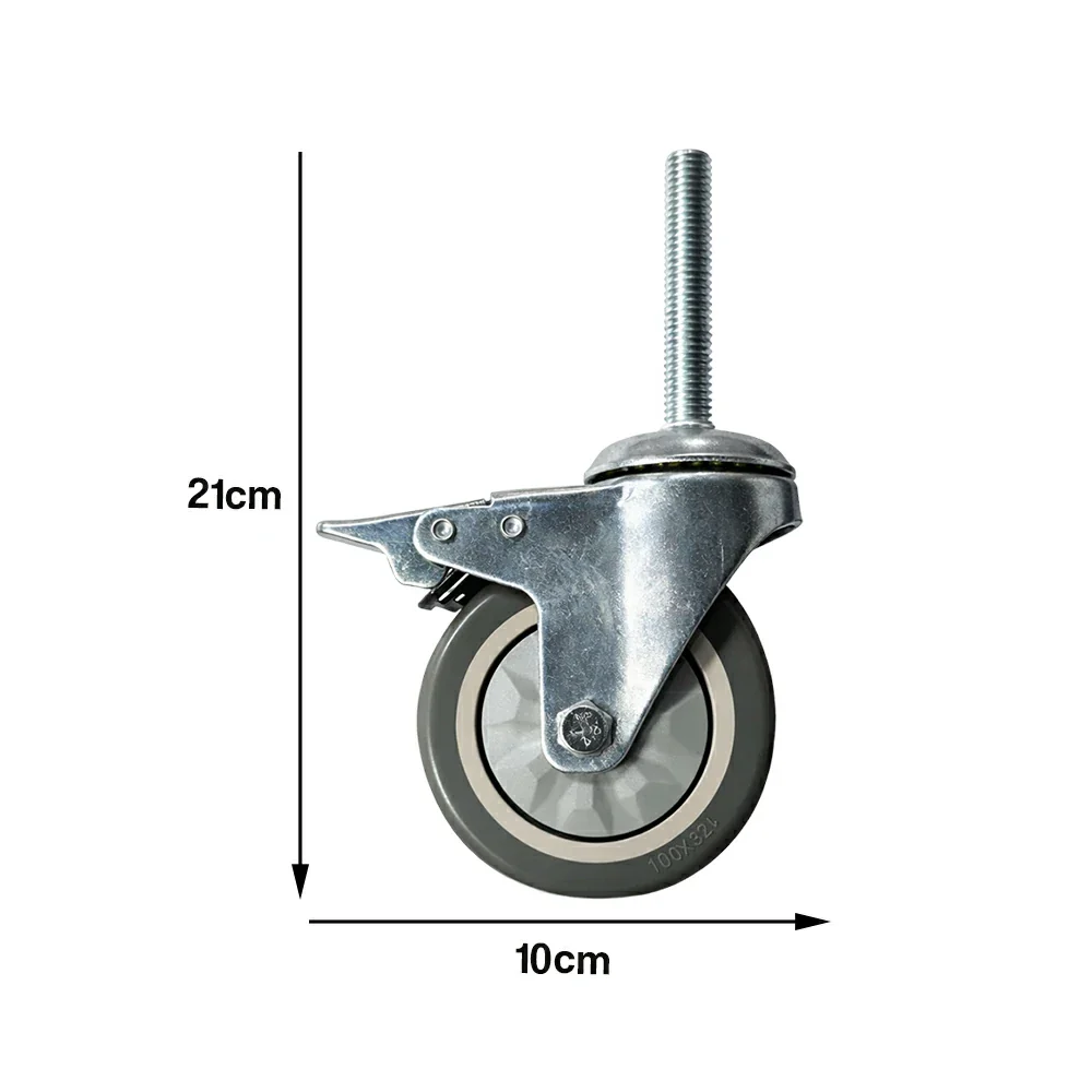 ARIX 100mm Adjustable Table Legs with Caster Wheels 4pcs - Level & Stable Support - Heavy-Duty Metal - Replacement for Indoor Table Tennis Tables - Image 6