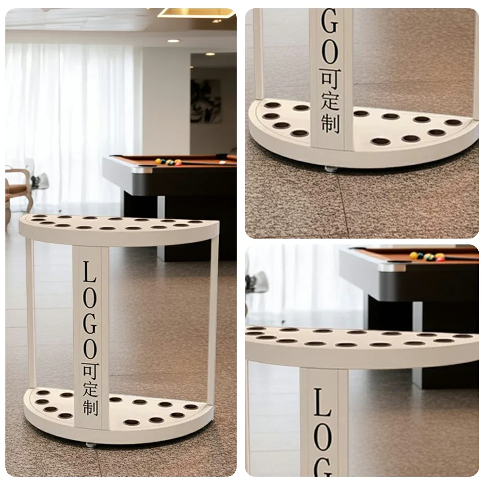 ARIX 15-Hole Cue Rack Space-Saving High-Capacity Iron Frame Rust-Resistant Baked Finish Multi-Slot Design with Soft Rubber Inserts - Beige - Image 3