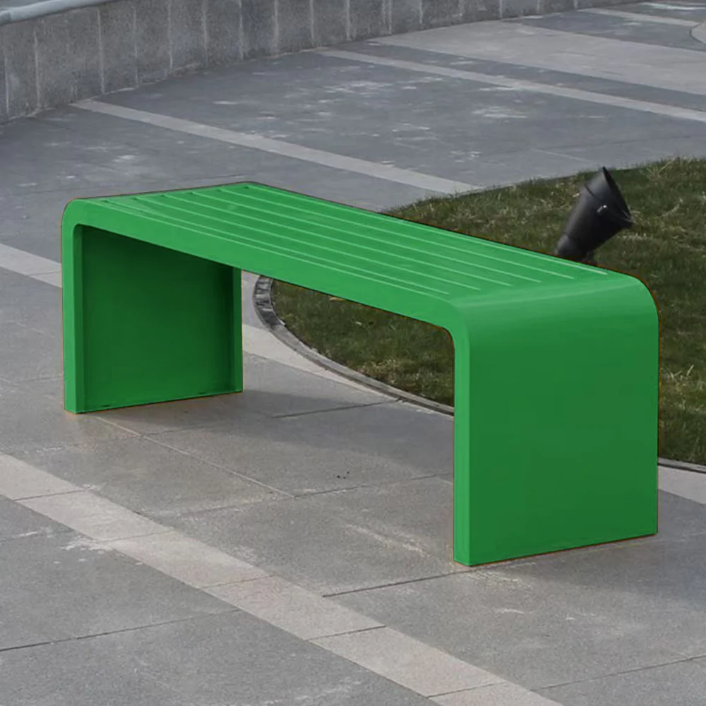 SOLARA 1m/1.2m/1.5m Galvanized Steel Outdoor Bench - Image 10