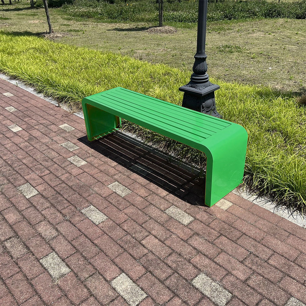 SOLARA 1m/1.2m/1.5m Galvanized Steel Outdoor Bench - Image 11