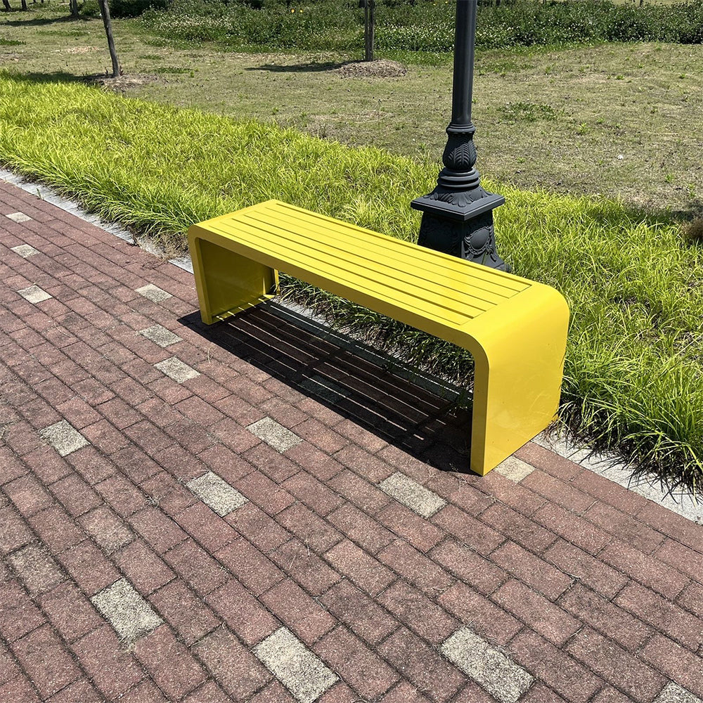 SOLARA 1m/1.2m/1.5m Galvanized Steel Outdoor Bench - Image 13