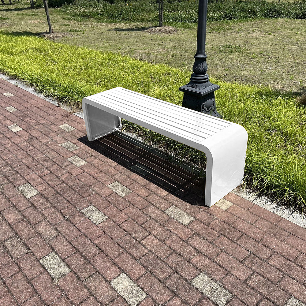 SOLARA 1m/1.2m/1.5m Galvanized Steel Outdoor Bench - Image 15