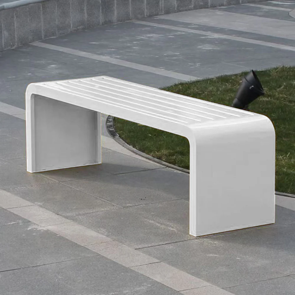 SOLARA 1m/1.2m/1.5m Galvanized Steel Outdoor Bench - Image 16