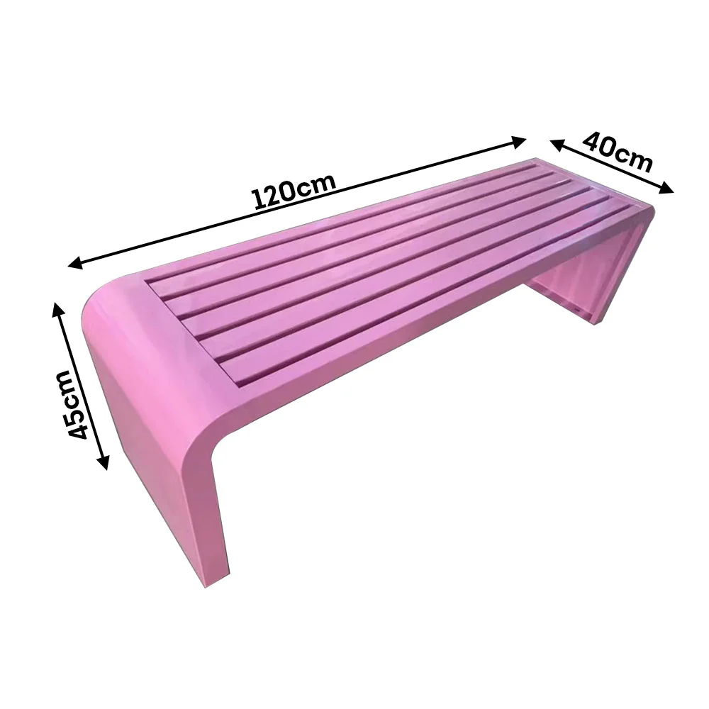 SOLARA 1m/1.2m/1.5m Galvanized Steel Outdoor Bench - Image 18