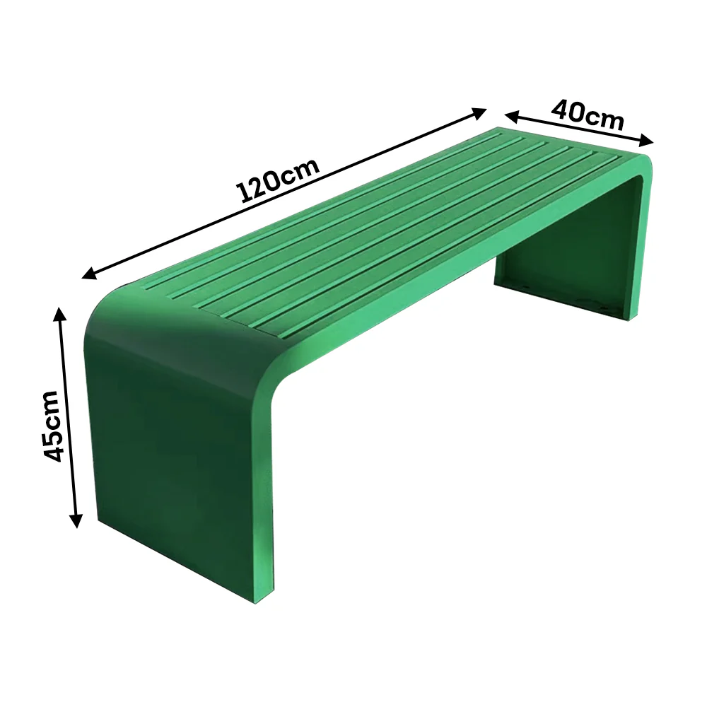 SOLARA 1m/1.2m/1.5m Galvanized Steel Outdoor Bench - Image 27