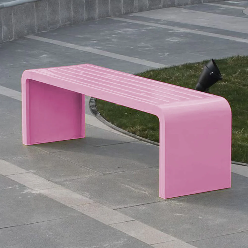 SOLARA 1m/1.2m/1.5m Galvanized Steel Outdoor Bench - Image 8