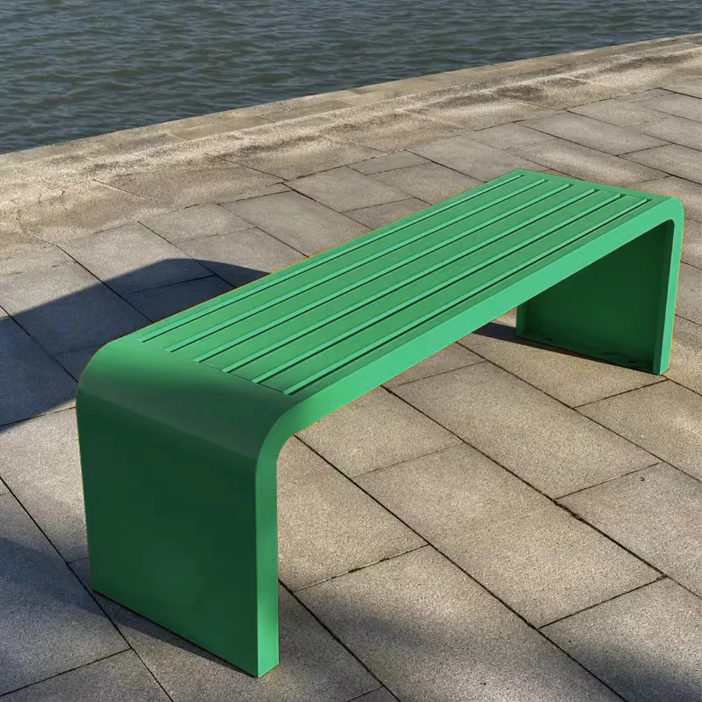 SOLARA 1m/1.2m/1.5m Galvanized Steel Outdoor Bench - Image 9