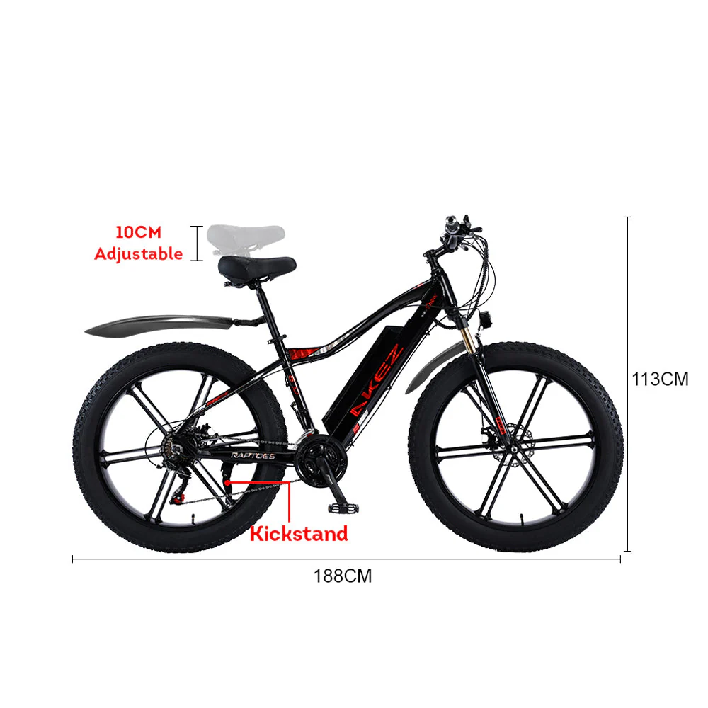 VOLTUS 750W 48V ML1P Snow Bicycle 26-inches Beach Electric Bike Motorized eBike Battery - Image 21