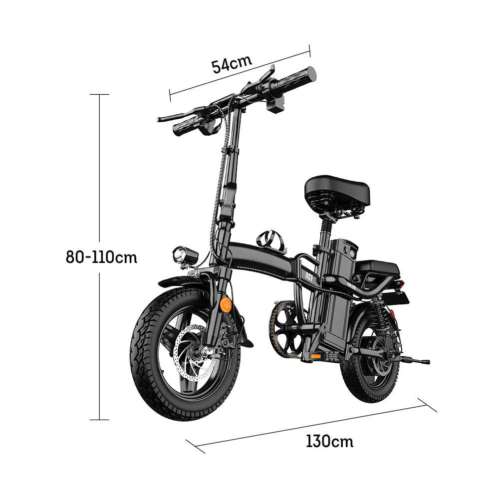 VOLTUS ESBIKE-11 400W 48V 10AH Foldable Electric Bike LED Display Device - Black - Image 10