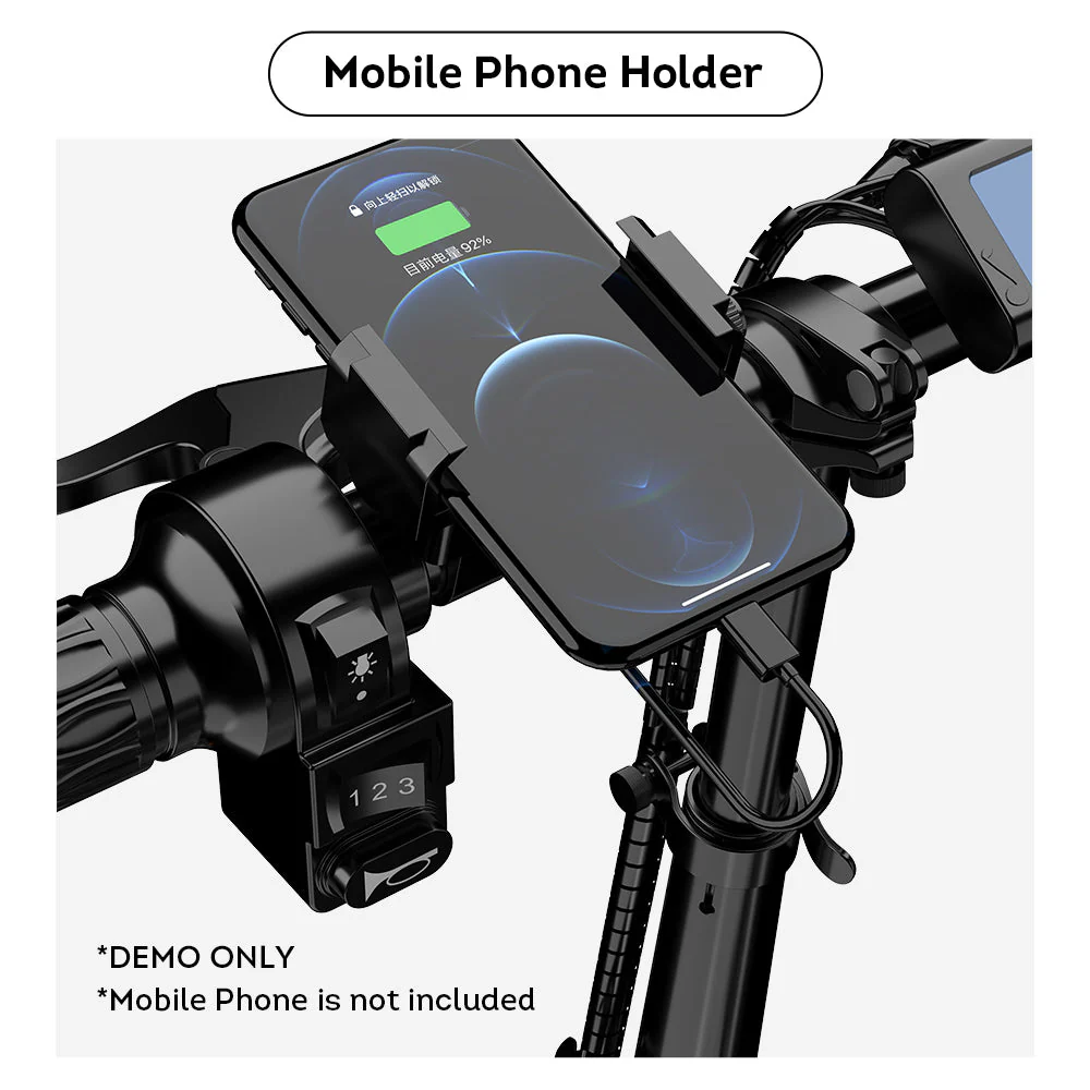 VOLTUS ESBIKE-11 400W 48V 10AH Foldable Electric Bike LED Display Device - Black - Image 5