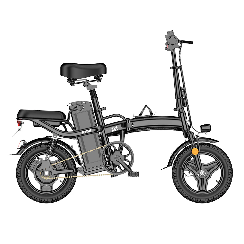 VOLTUS ESBIKE-11 400W 48V 10AH Foldable Electric Bike LED Display Device - Black - Image 8