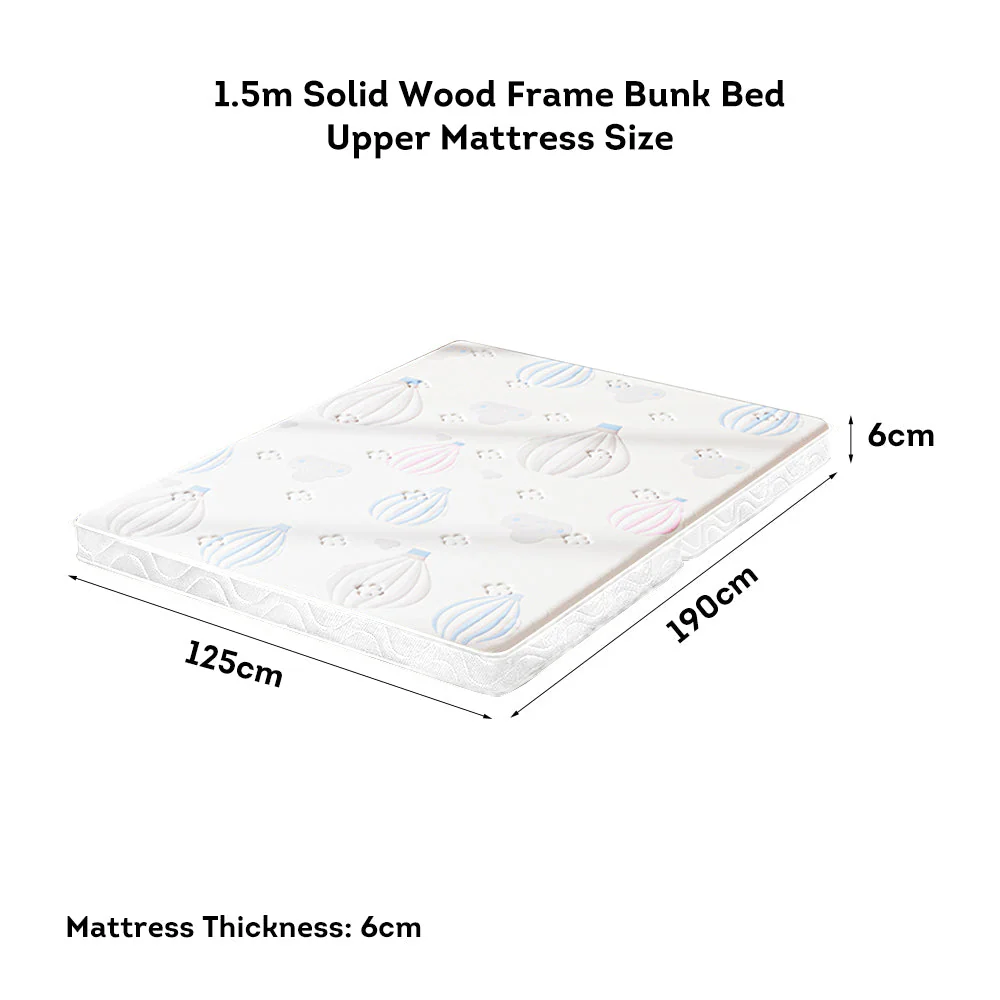 LIVARA 1.5m Solid Wood Frame Bunk Bed - Wood - Image 13