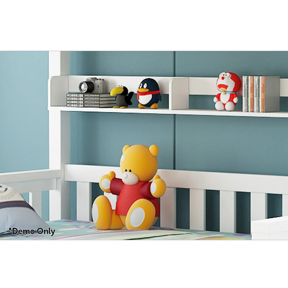 LIVARA ACSF01 Bunk Bed Frame Solid Pine Timber Safety Rails Big Storage - Image 12