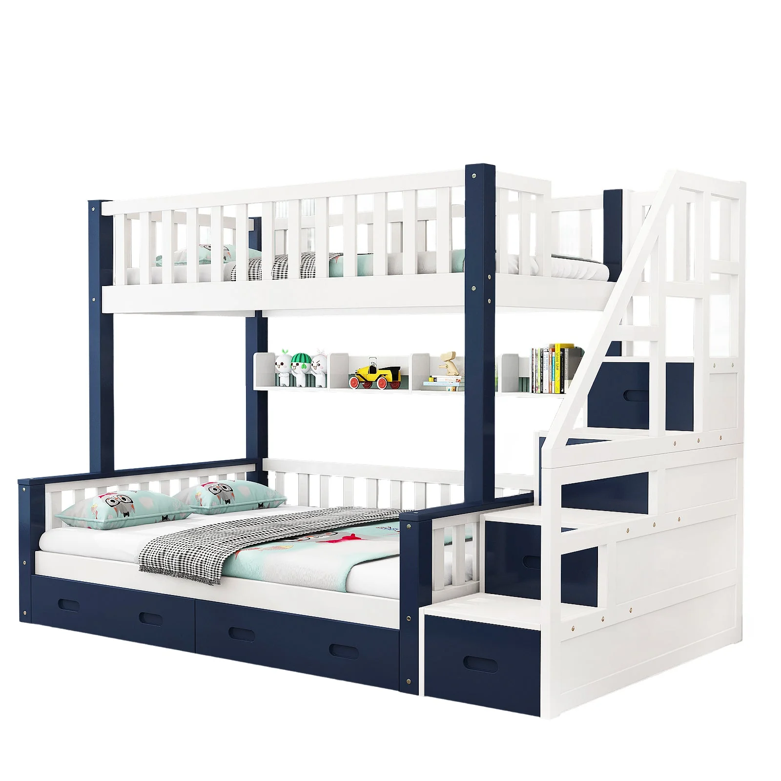 LIVARA ACSF01 Bunk Bed Frame Solid Pine Timber Safety Rails Big Storage - Image 25