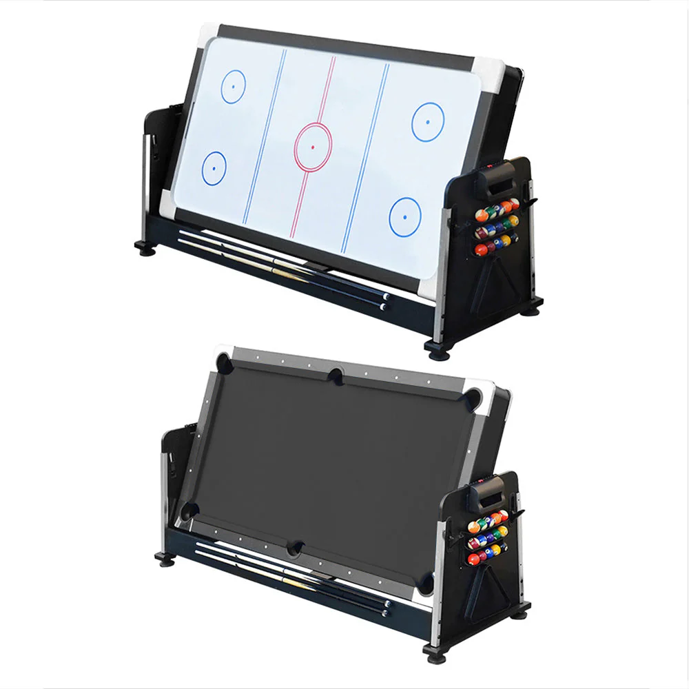 VERSA 7FT 4-In-1 Convertible Air Hockey/ Pool Billiards/ Dining Table / Table Tennis Table Blue/ Black Felt For Billiard Gaming Room Free Accessory - Image 20