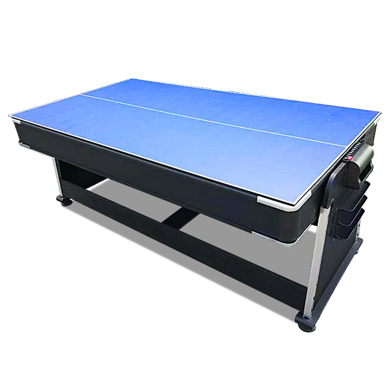 VERSA 7FT 4-In-1 Convertible Air Hockey/ Pool Billiards/ Dining Table / Table Tennis Table Blue/ Black Felt For Billiard Gaming Room Free Accessory - Image 21