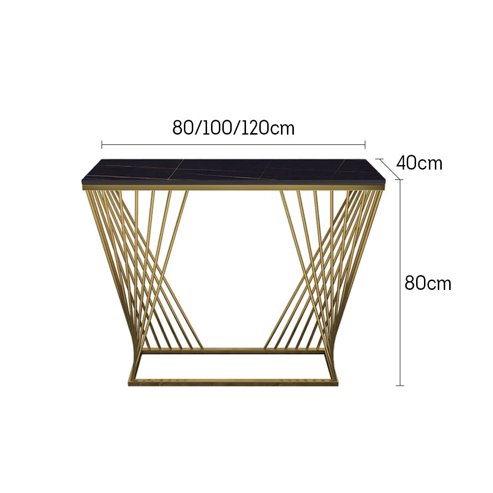 LIVARA 80/100/120cm Length Console Table Iron Frame - Image 6